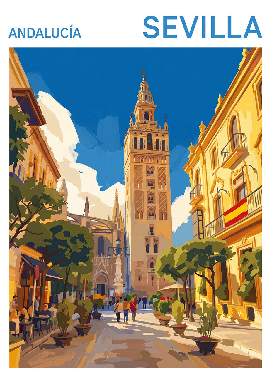 Cuadro La Giralda de Sevilla - Gouache