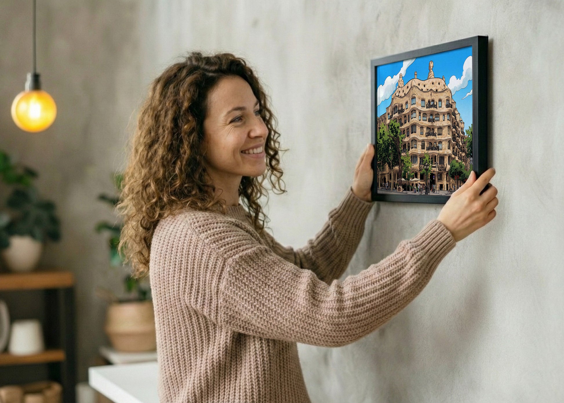 Cuadro La Pedrera de Barcelona - Cómic