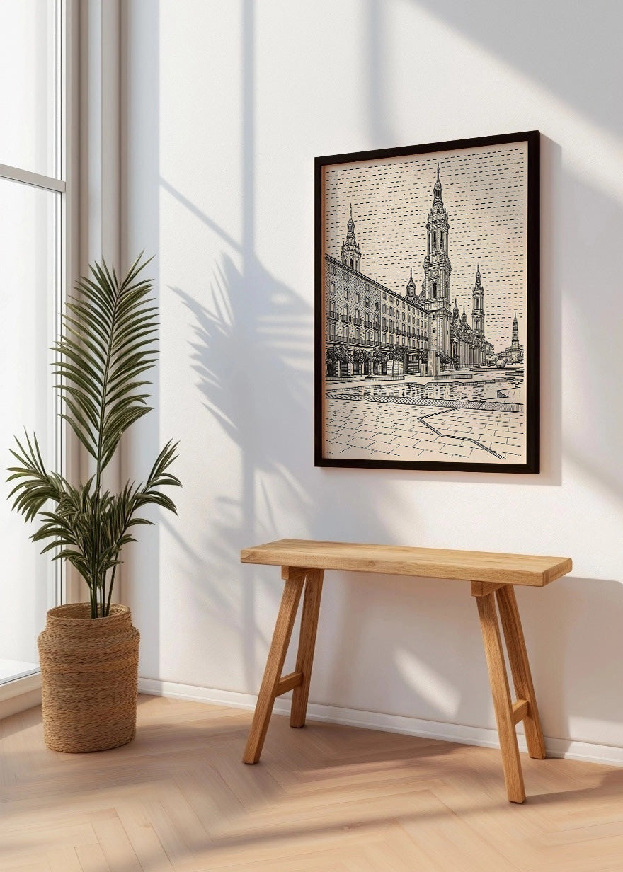 Cuadro La Plaza del Pilar - Minimalista