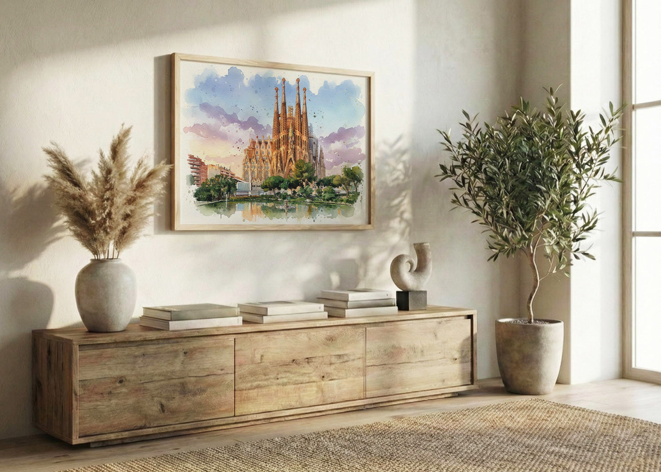 Cuadro La Sagrada Familia - Acuarela