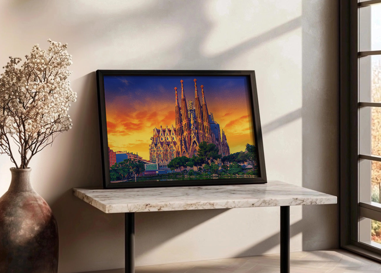 Cuadro La Sagrada Familia - Pop Atardecer