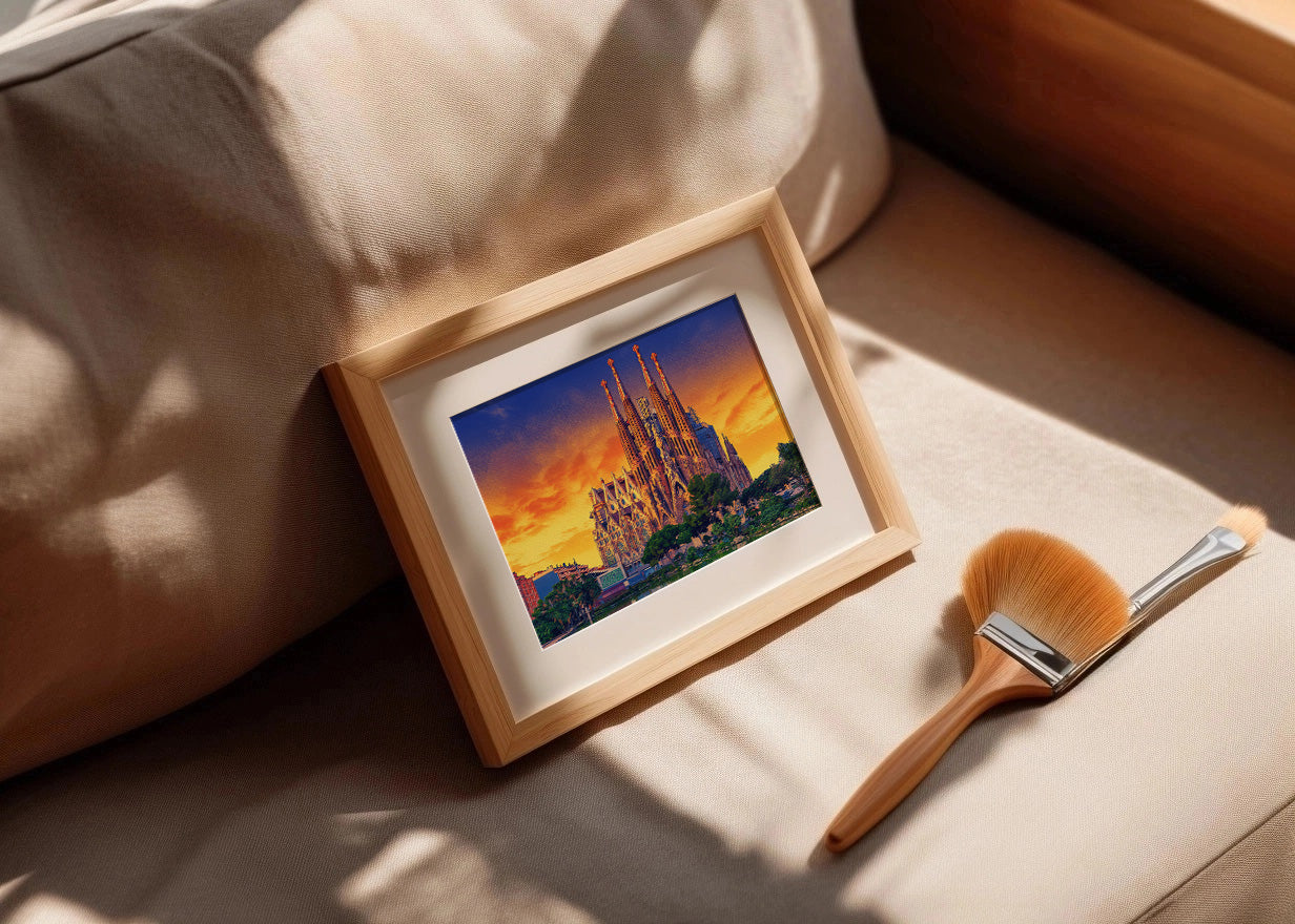 Cuadro La Sagrada Familia - Pop Atardecer
