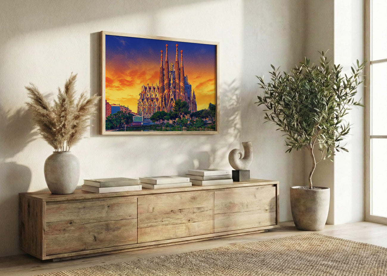 Cuadro La Sagrada Familia - Pop Atardecer