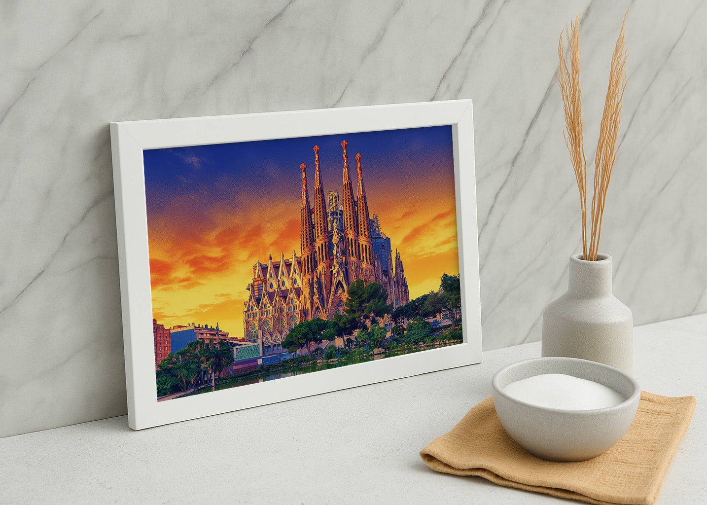 Cuadro La Sagrada Familia - Pop Atardecer