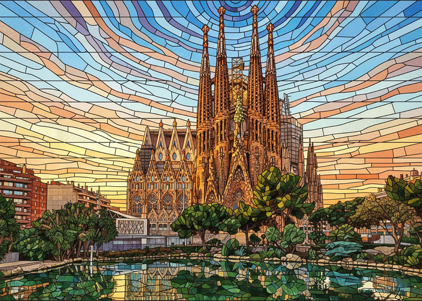 Cuadro La Sagrada Familia - Vidriera
