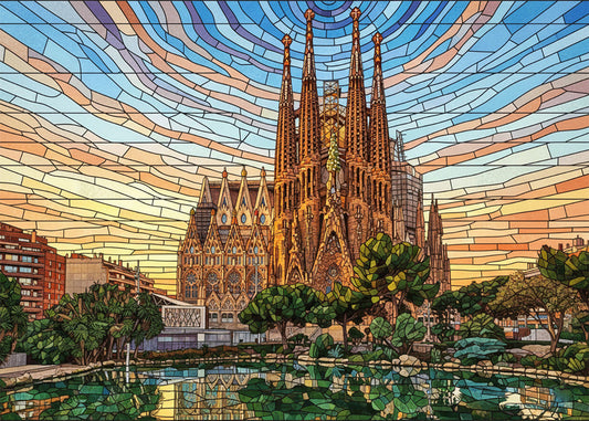 Cuadro La Sagrada Familia - Vidriera