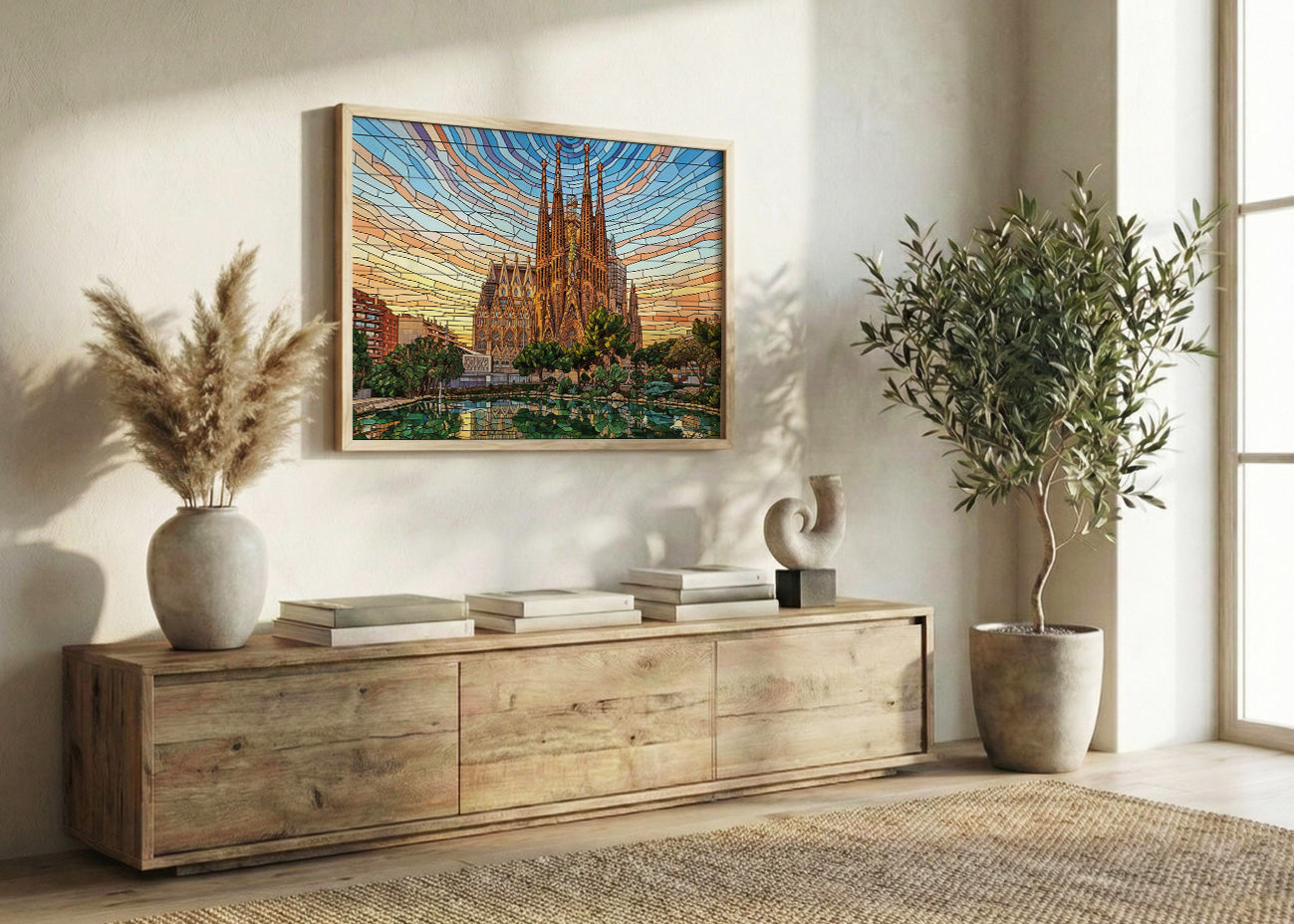 Cuadro La Sagrada Familia - Vidriera