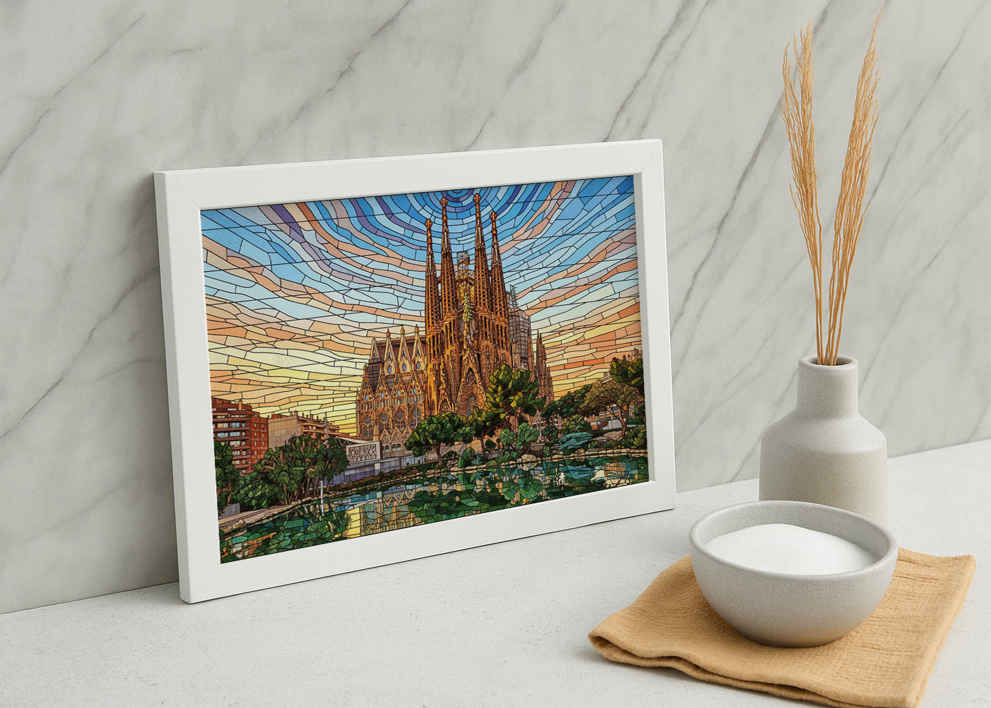 Cuadro La Sagrada Familia - Vidriera