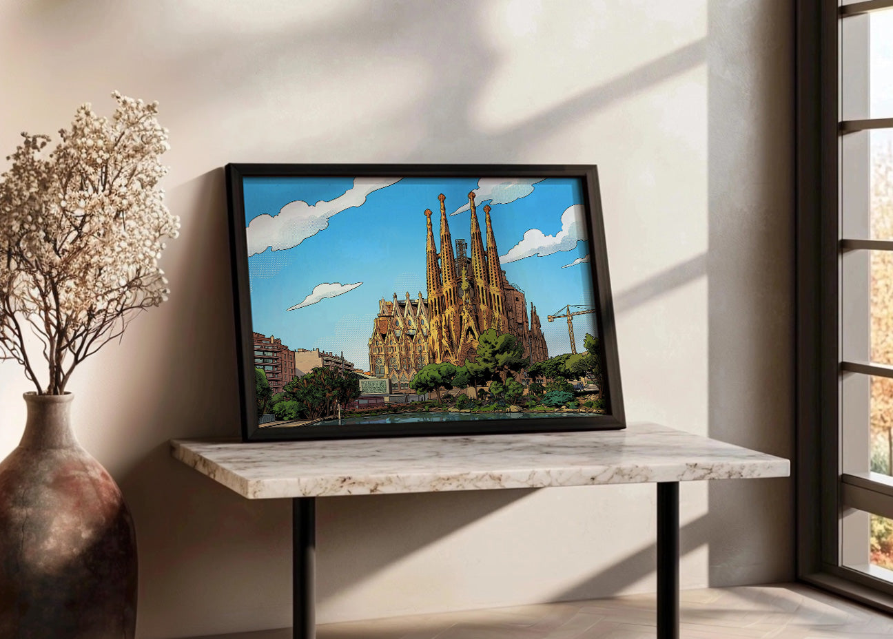 Cuadro La Sagrada Familia de Barcelona - Cómic