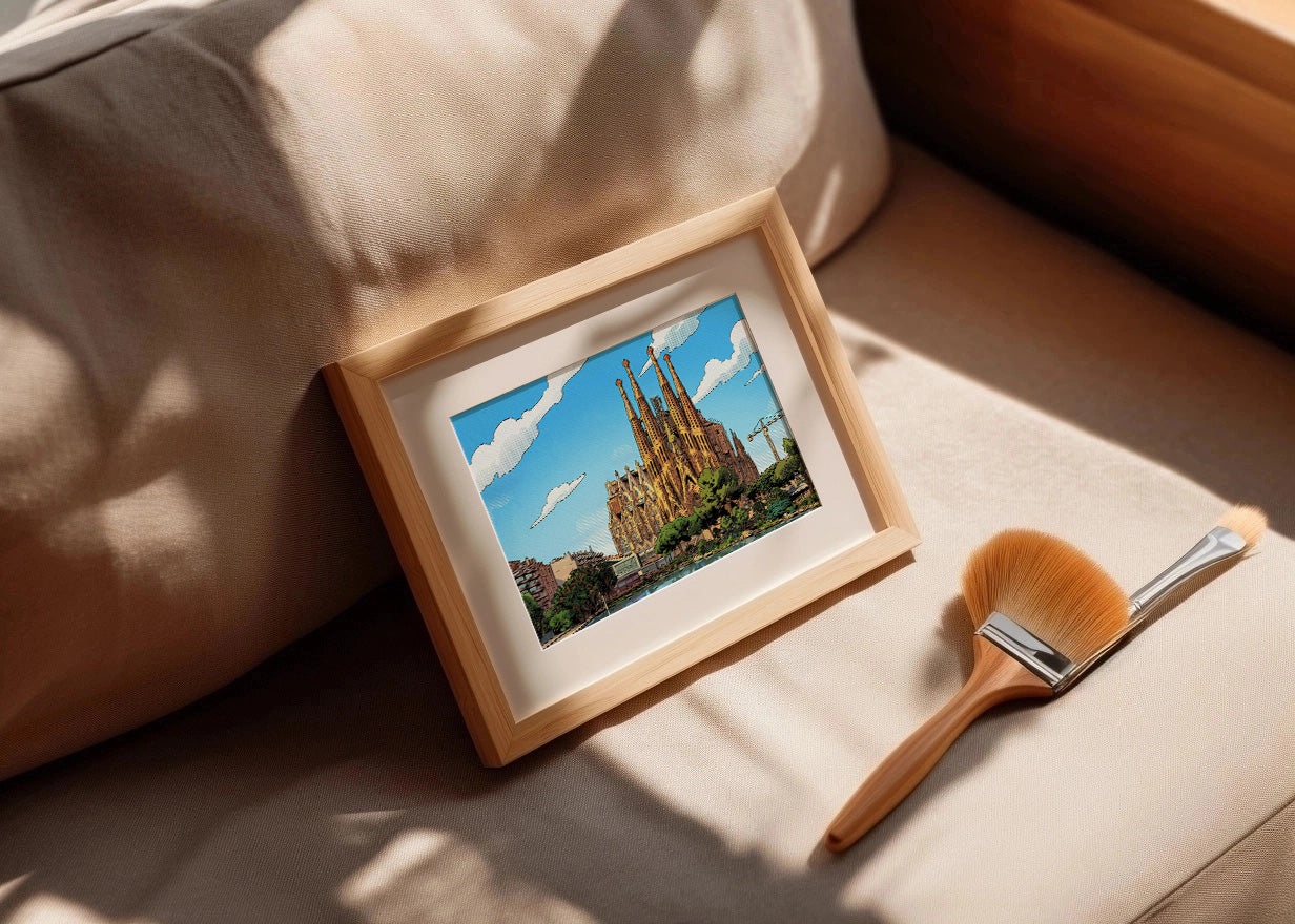 Cuadro La Sagrada Familia de Barcelona - Cómic