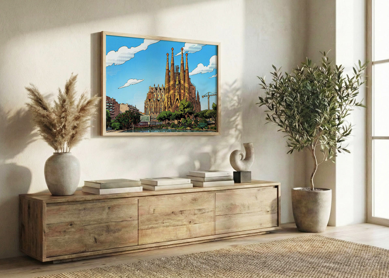 Cuadro La Sagrada Familia de Barcelona - Cómic