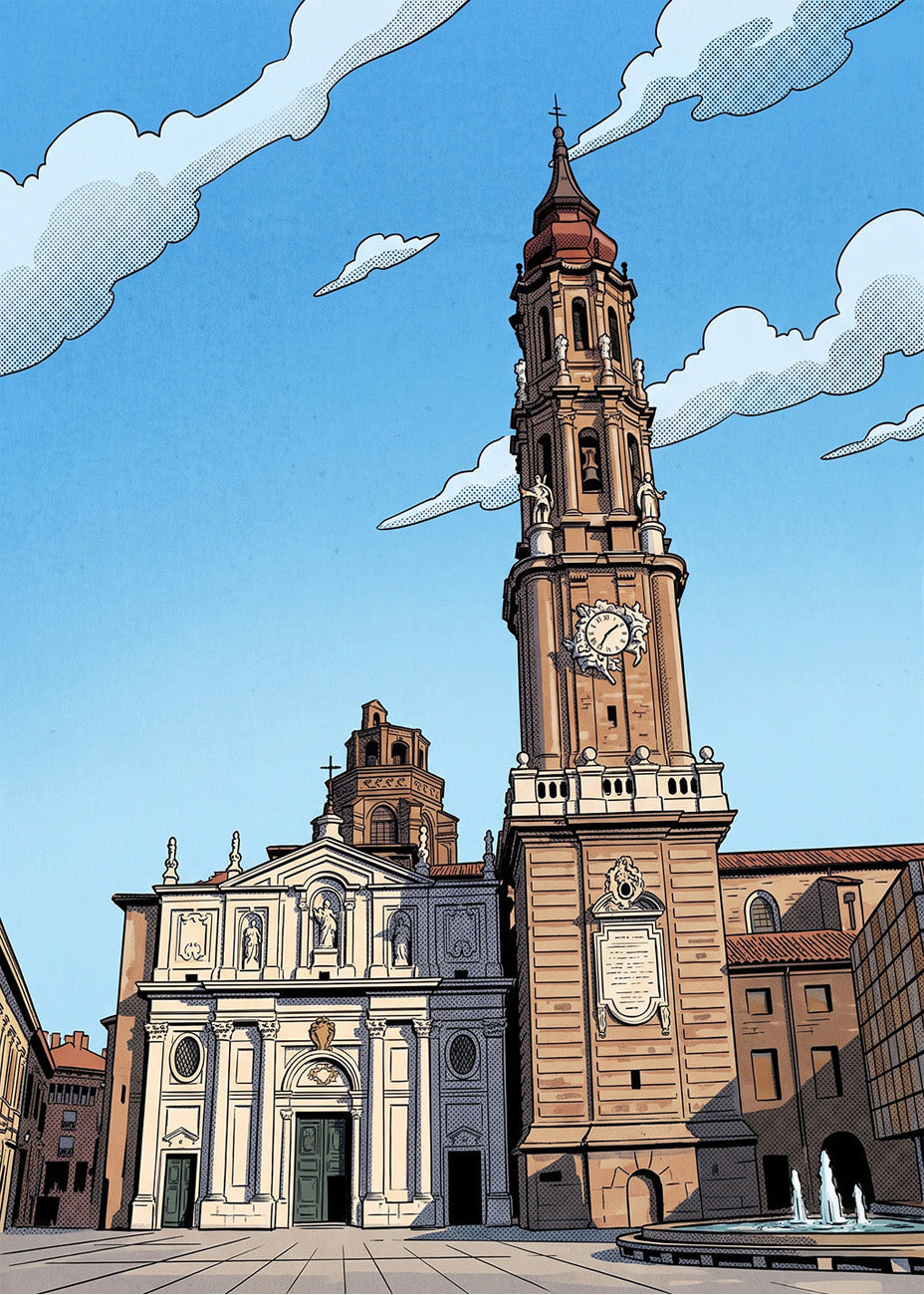 Cuadro La Seo Catedral del Salvador - Cómic