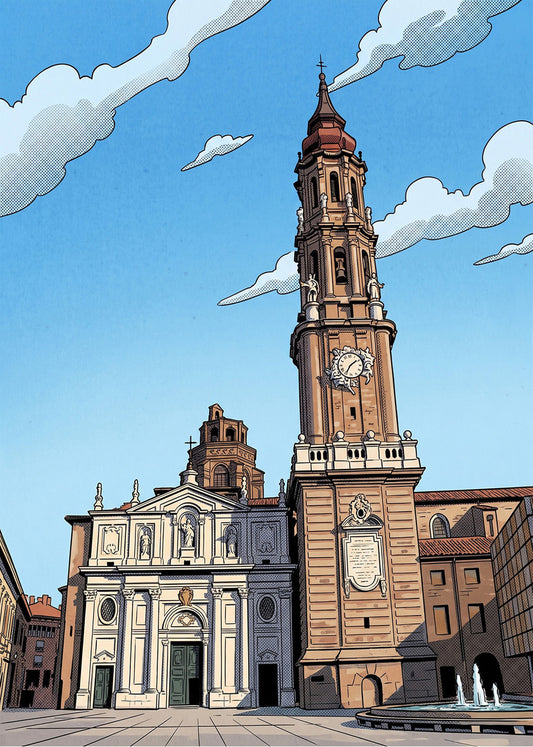 Cuadro La Seo Catedral del Salvador - Cómic