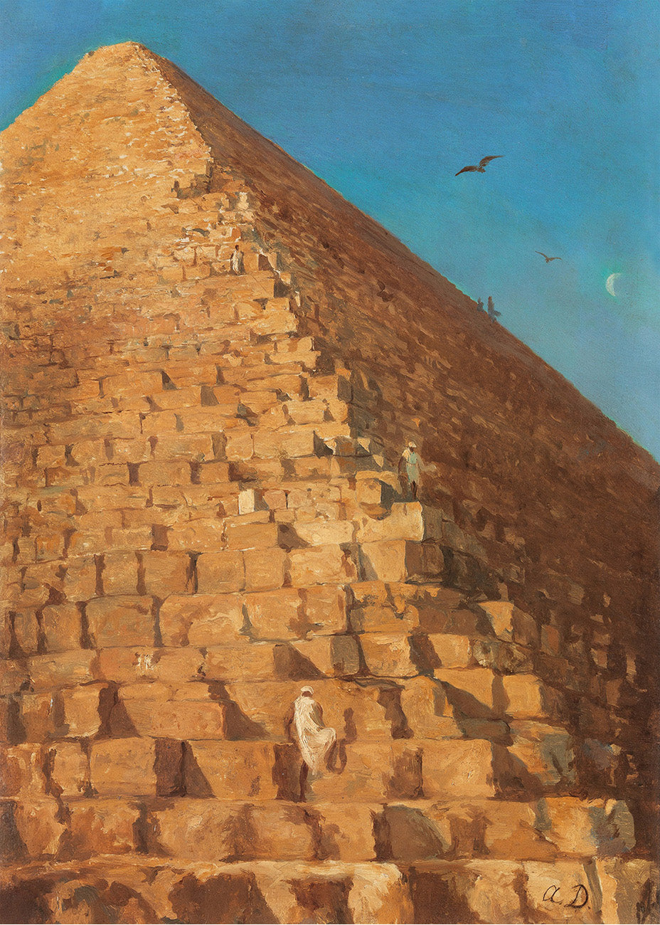 Cuadro La gran pirámide de Giza (Adrien Dauzats)