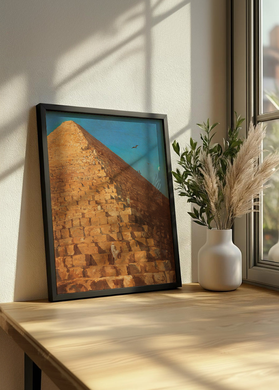 Cuadro La gran pirámide de Giza (Adrien Dauzats)