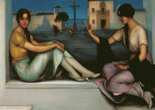 Cuadro La joven atractiva (Julio Romero de Torres)