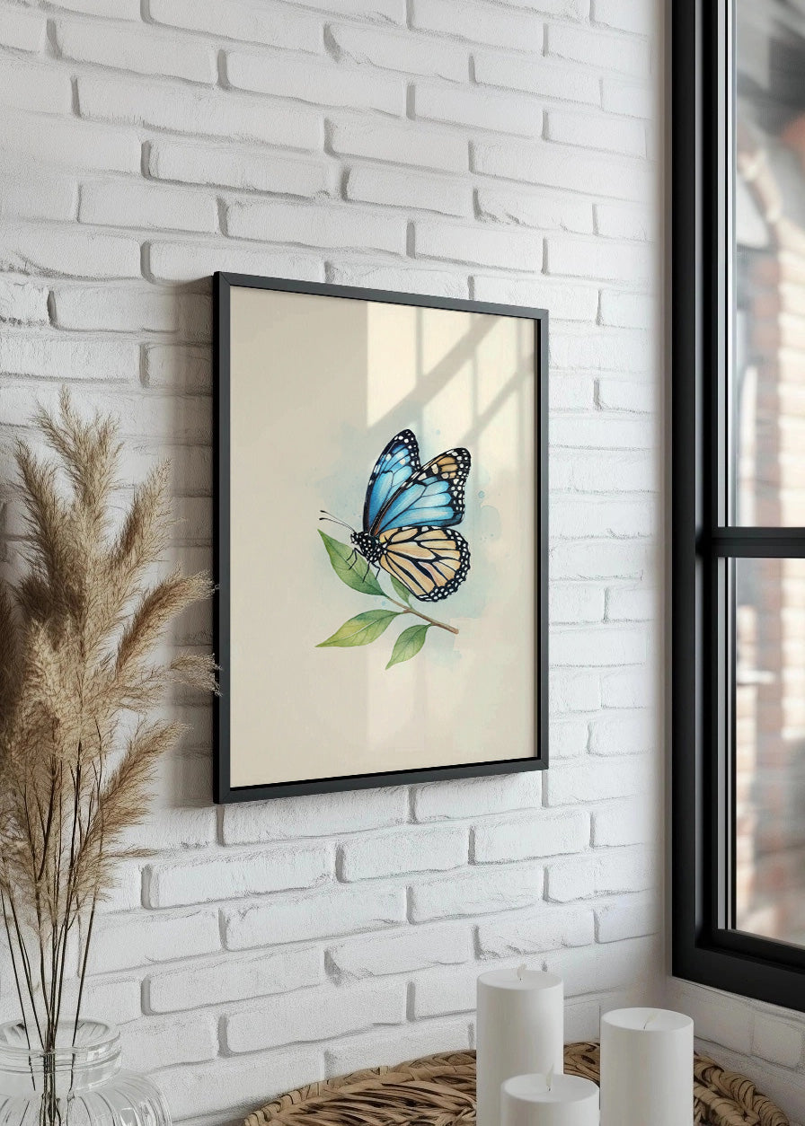 Cuadro La mariposa azul