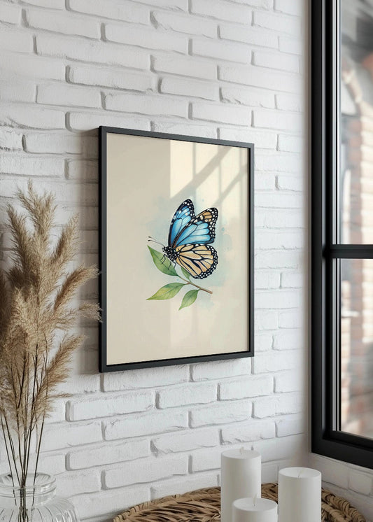 Cuadro La mariposa azul