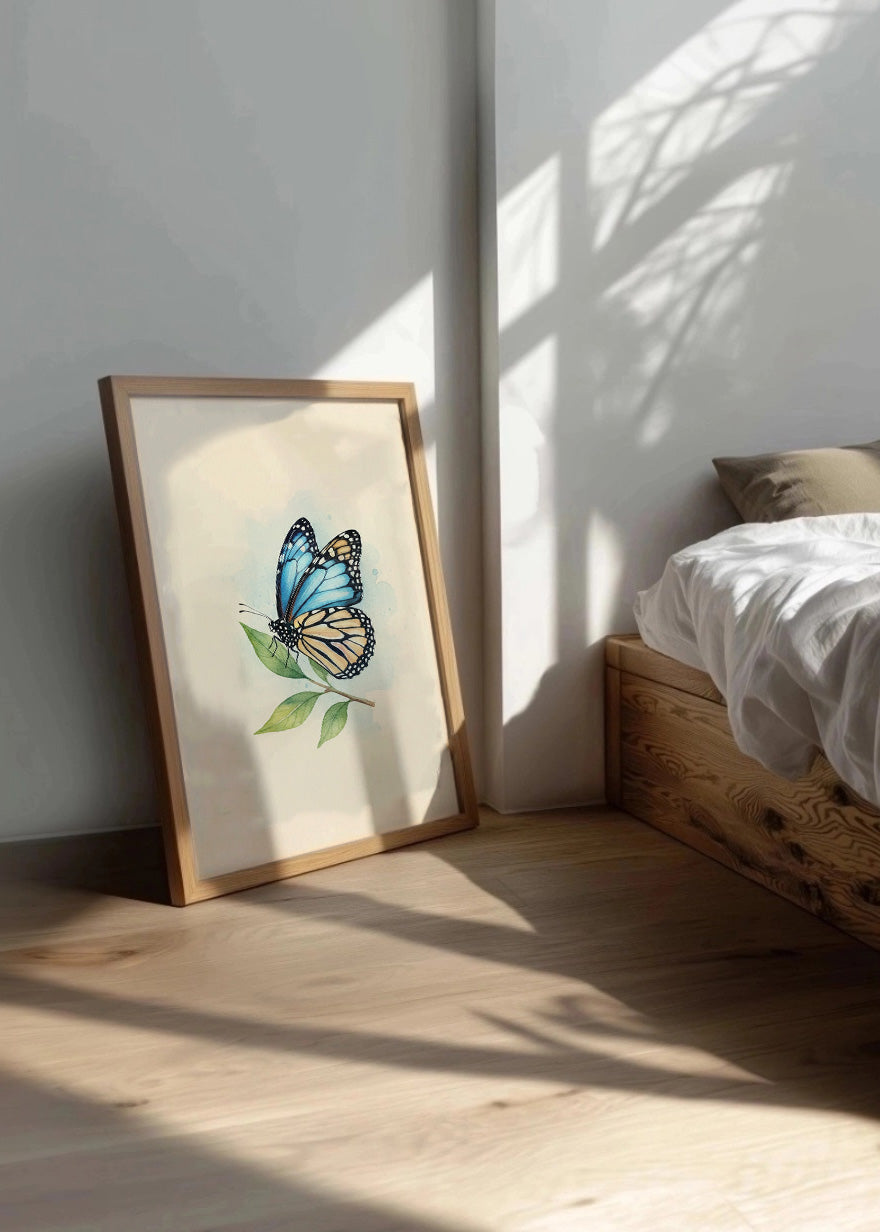 Cuadro La mariposa azul