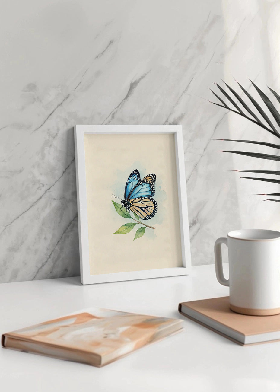 Cuadro La mariposa azul