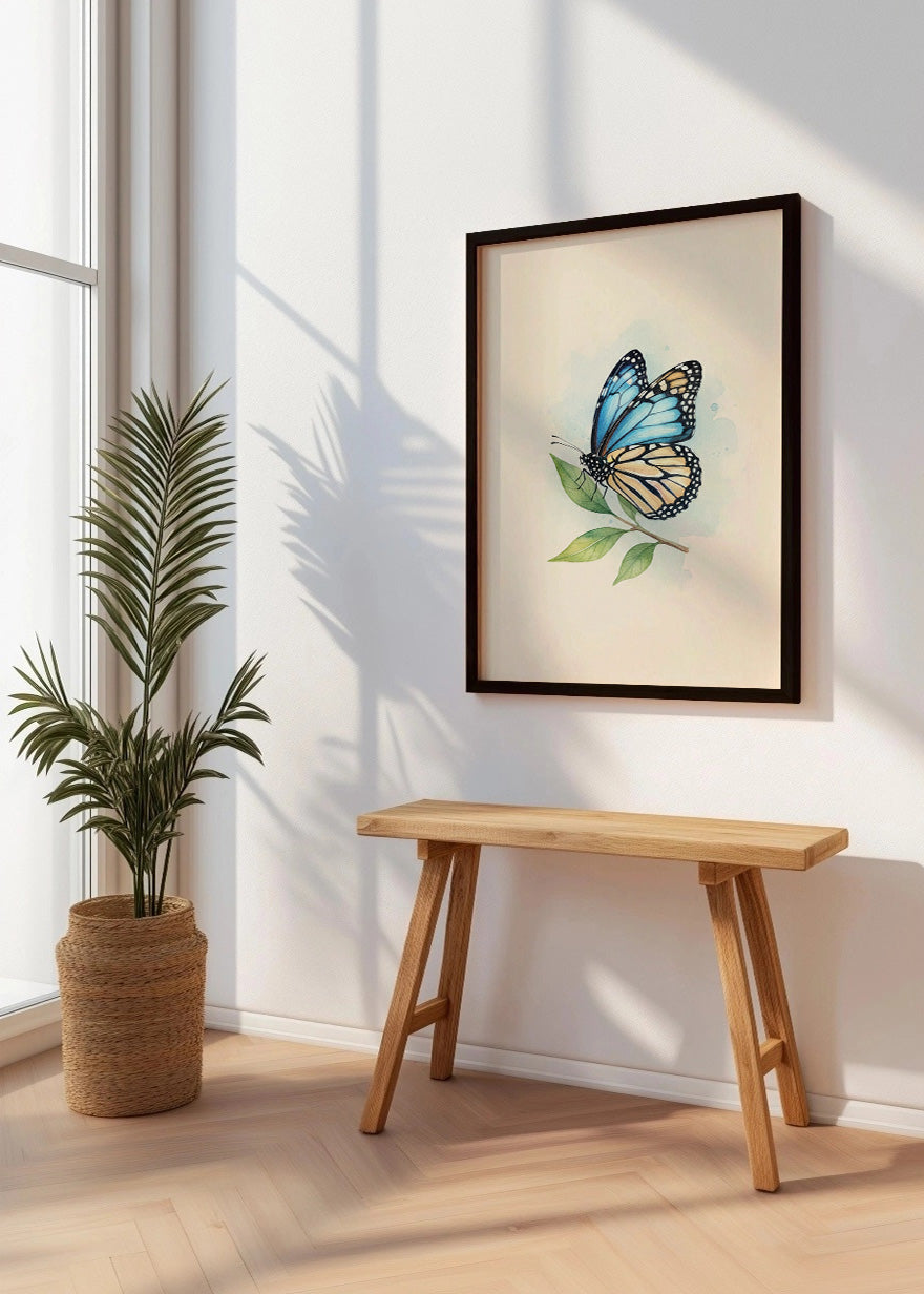 Cuadro La mariposa azul