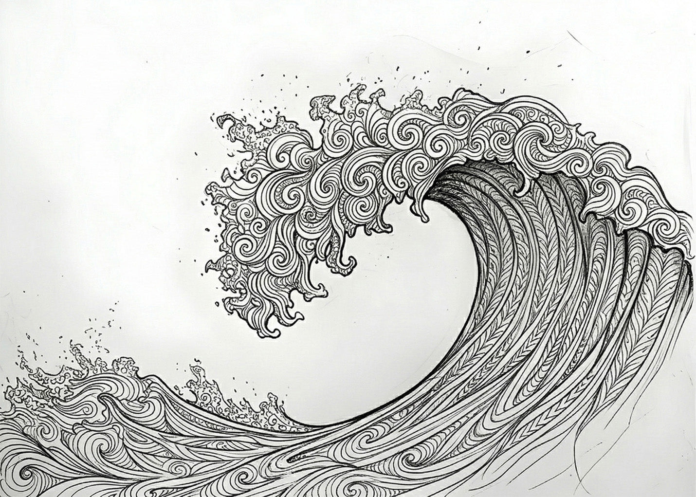Cuadro La ola de tinta