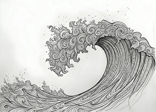 Cuadro La ola de tinta