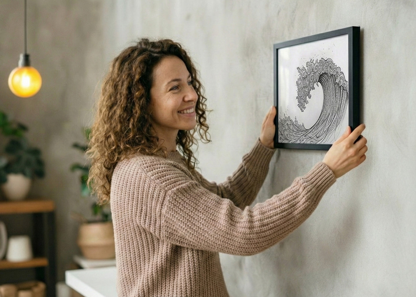 Cuadro La ola de tinta