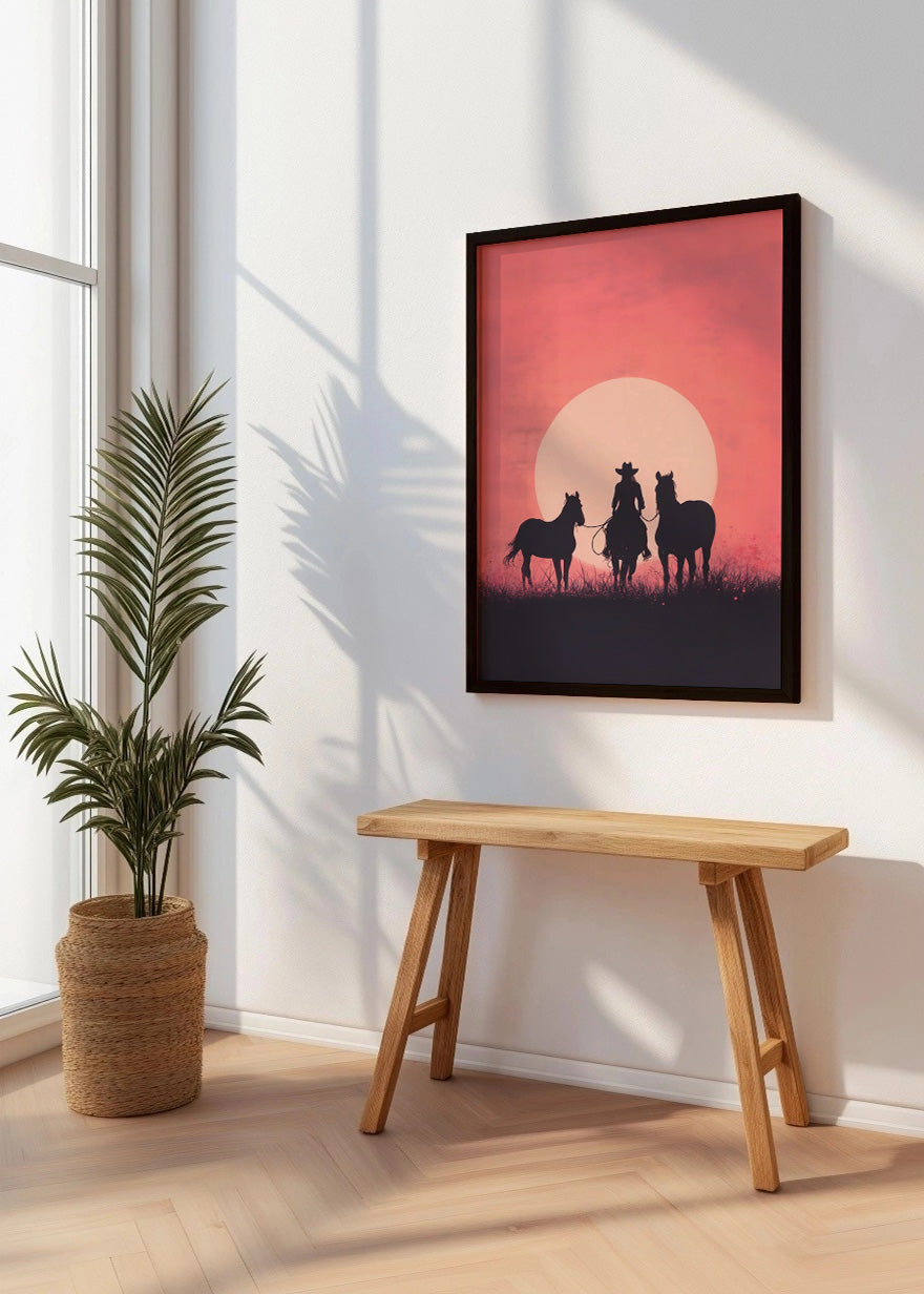 Cuadro La vaquera con sus caballos