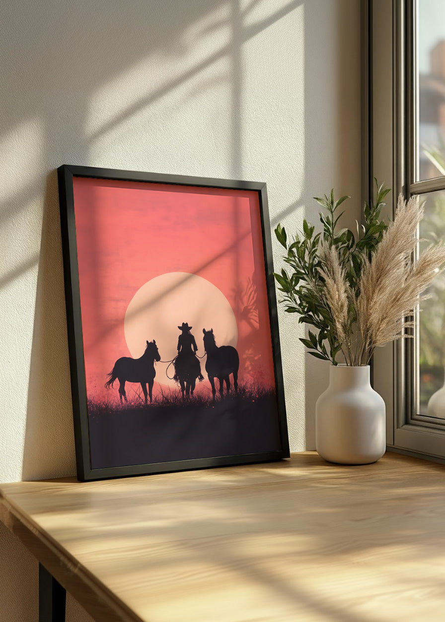 Cuadro La vaquera con sus caballos