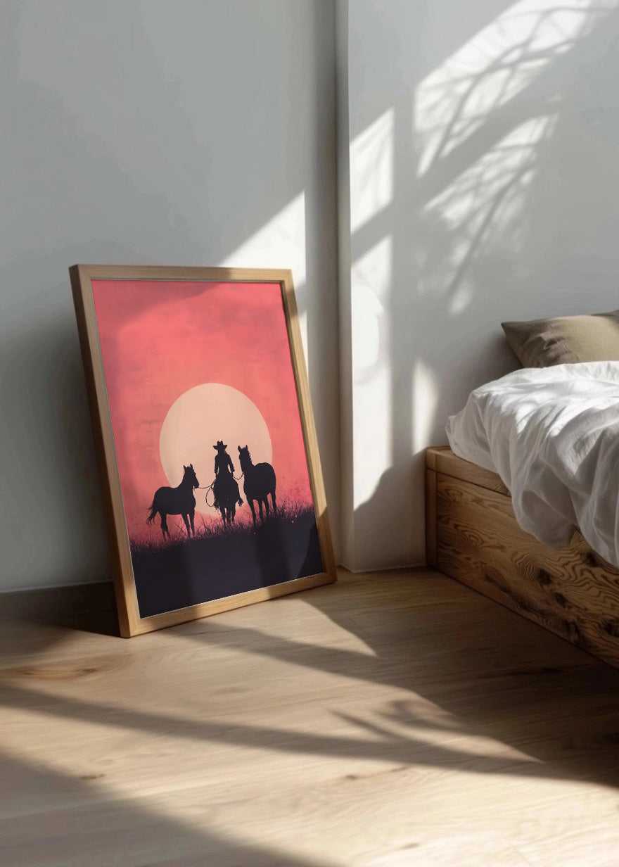 Cuadro La vaquera con sus caballos