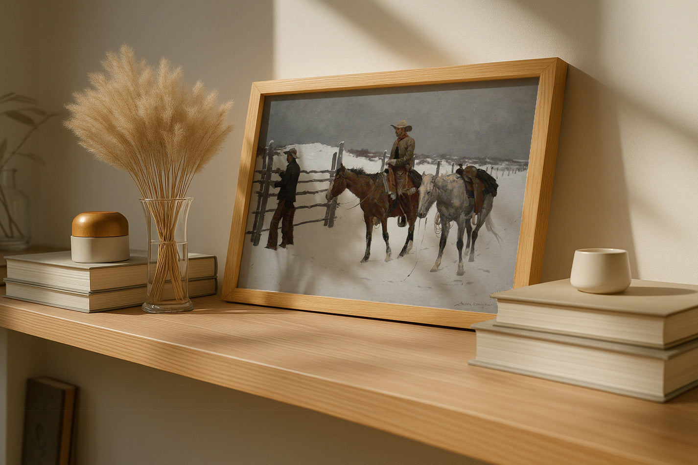 Cuadro de ​La caída del vaquero (Frederic Remington) - Fine Artic