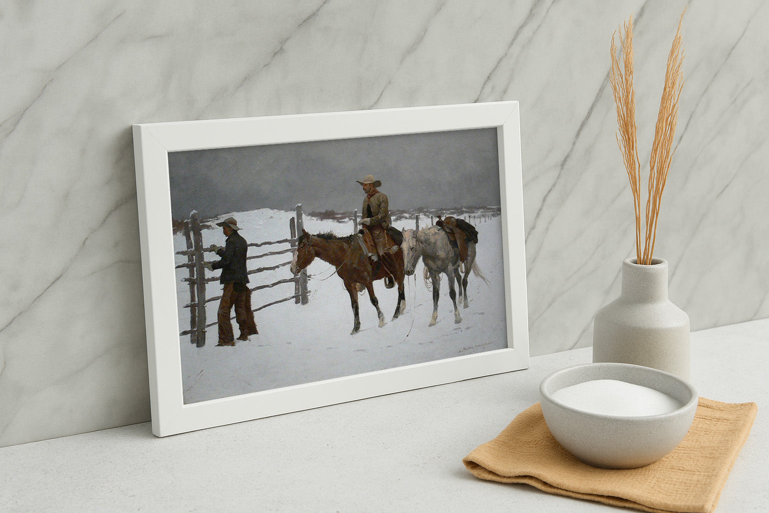 Cuadro de ​La caída del vaquero (Frederic Remington) - Fine Artic
