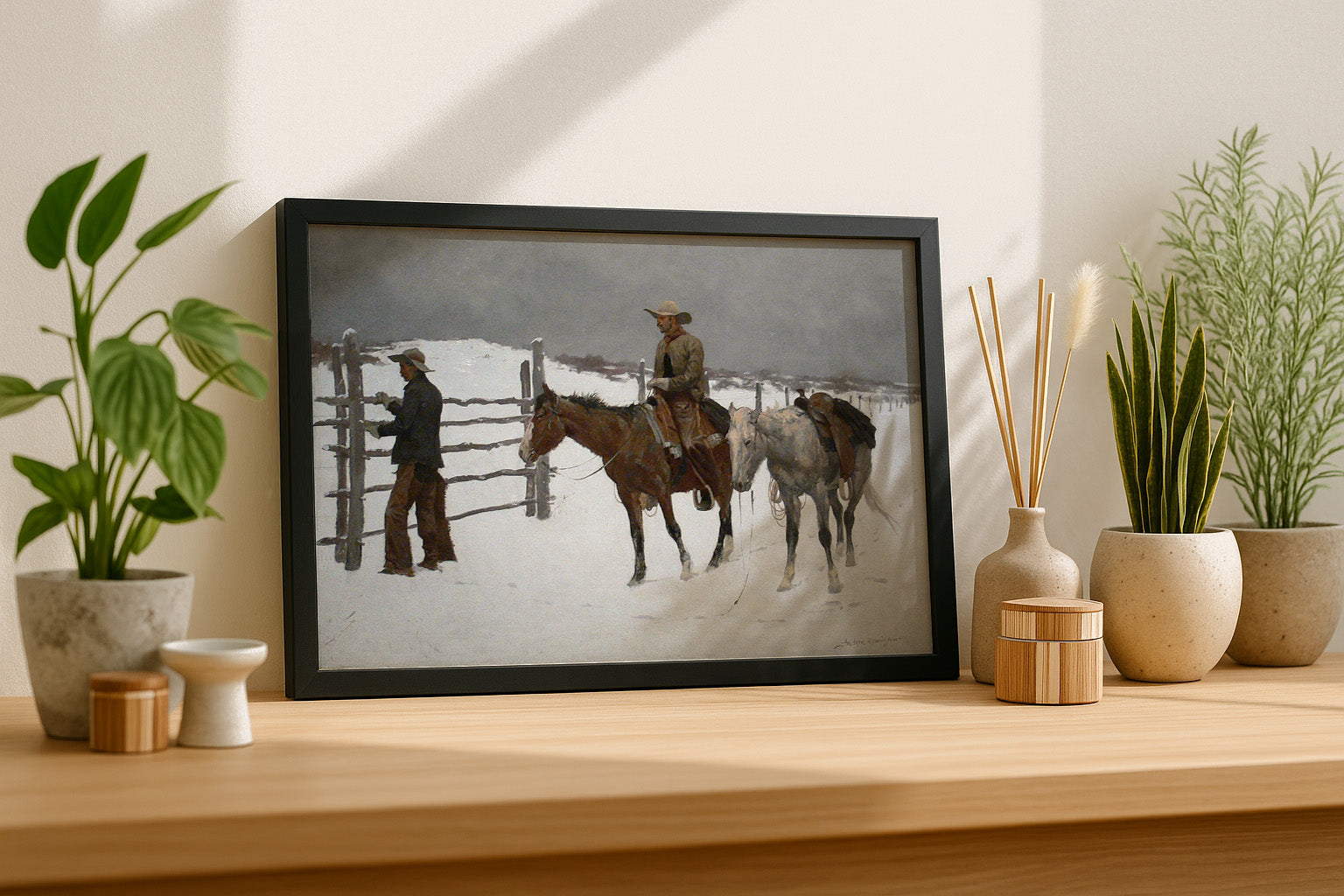 Cuadro de ​La caída del vaquero (Frederic Remington) - Fine Artic