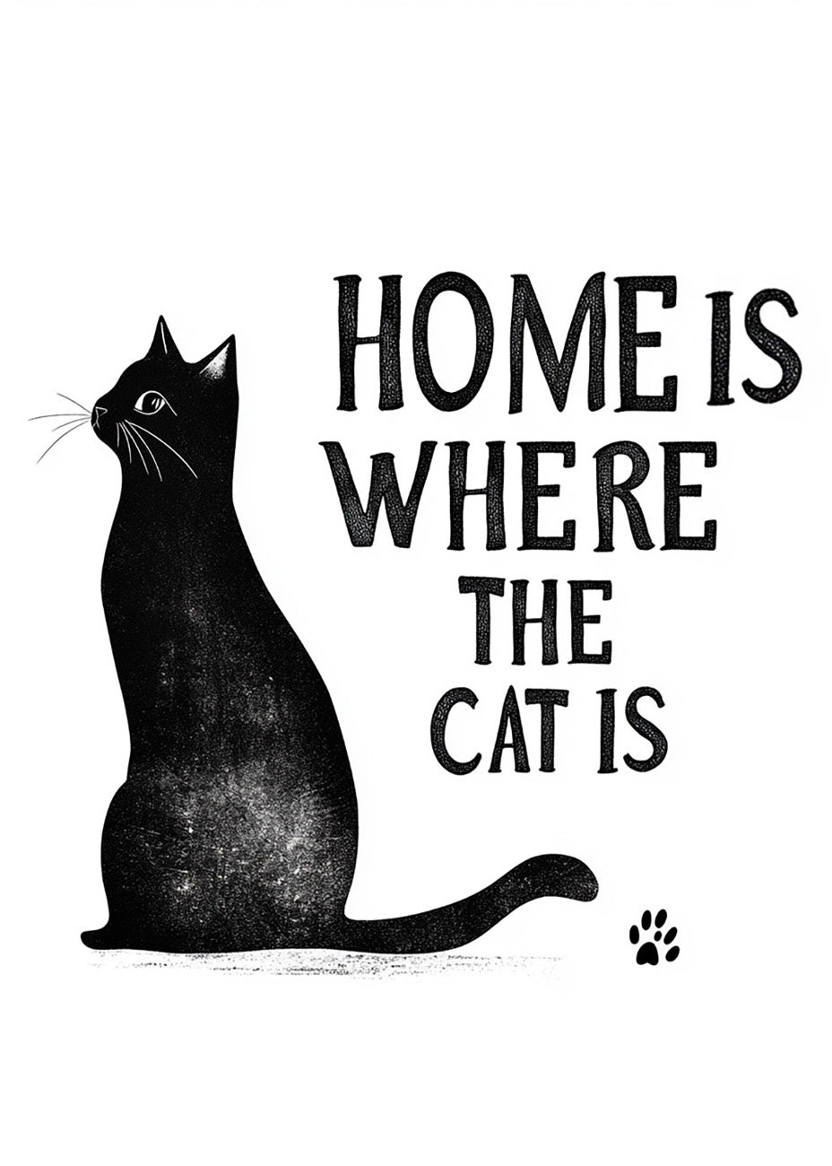 Cuadro ​La casa es donde están los gatos