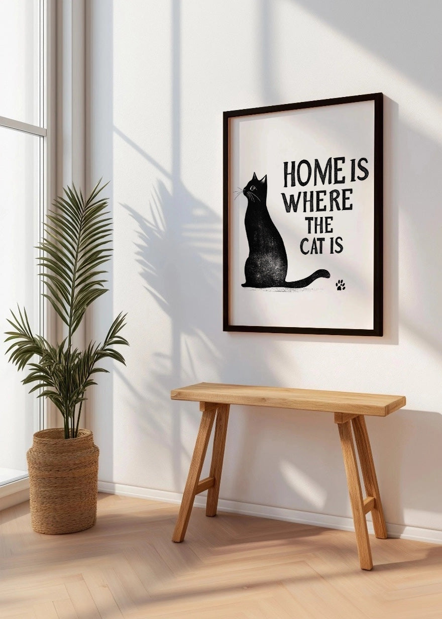Cuadro ​La casa es donde están los gatos