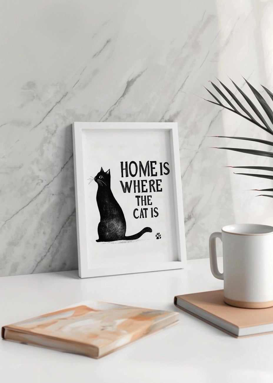 Cuadro ​La casa es donde están los gatos