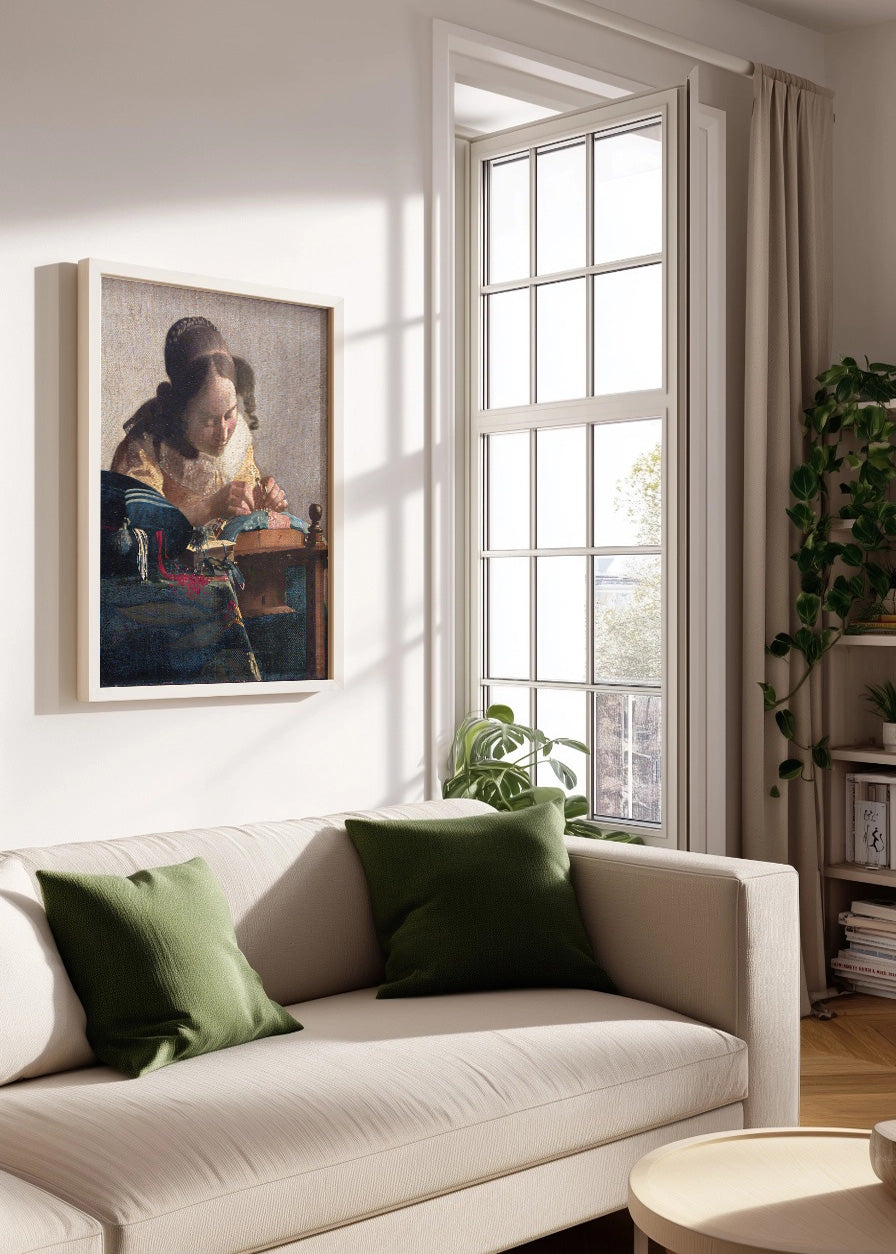 Cuadro ​La encajera (Johannes Vermeer)