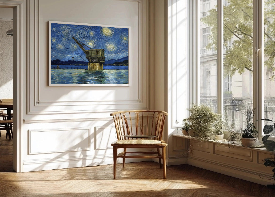 Cuadro ​La grúa de Santander - Van Gogh