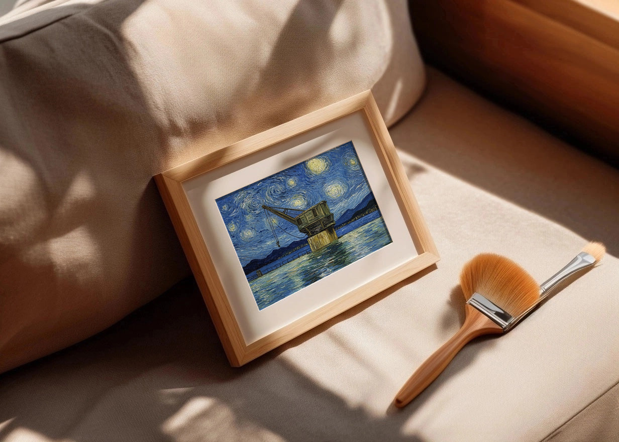 Cuadro ​La grúa de Santander - Van Gogh
