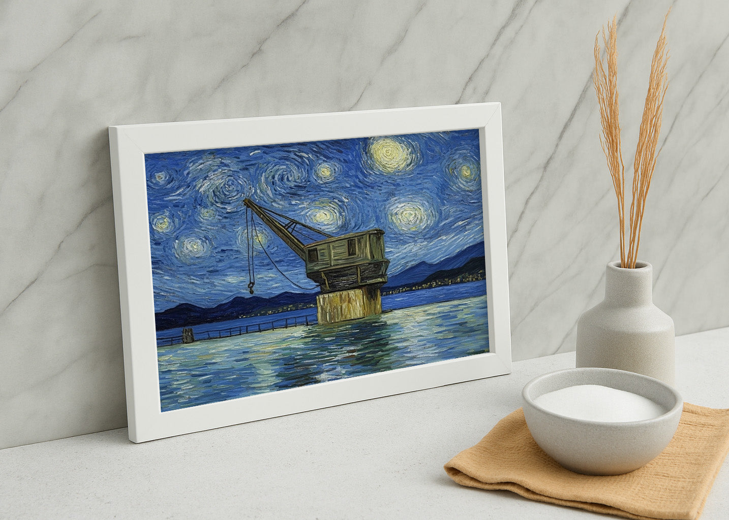 Cuadro ​La grúa de Santander - Van Gogh