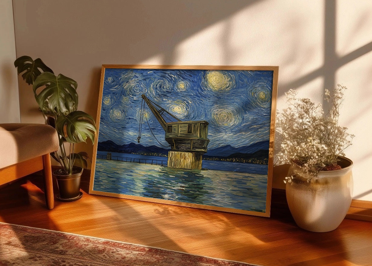 Cuadro ​La grúa de Santander - Van Gogh