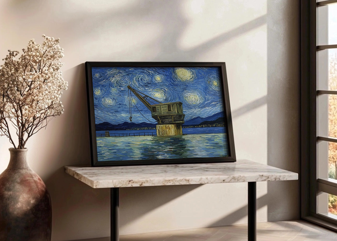 Cuadro ​La grúa de Santander - Van Gogh