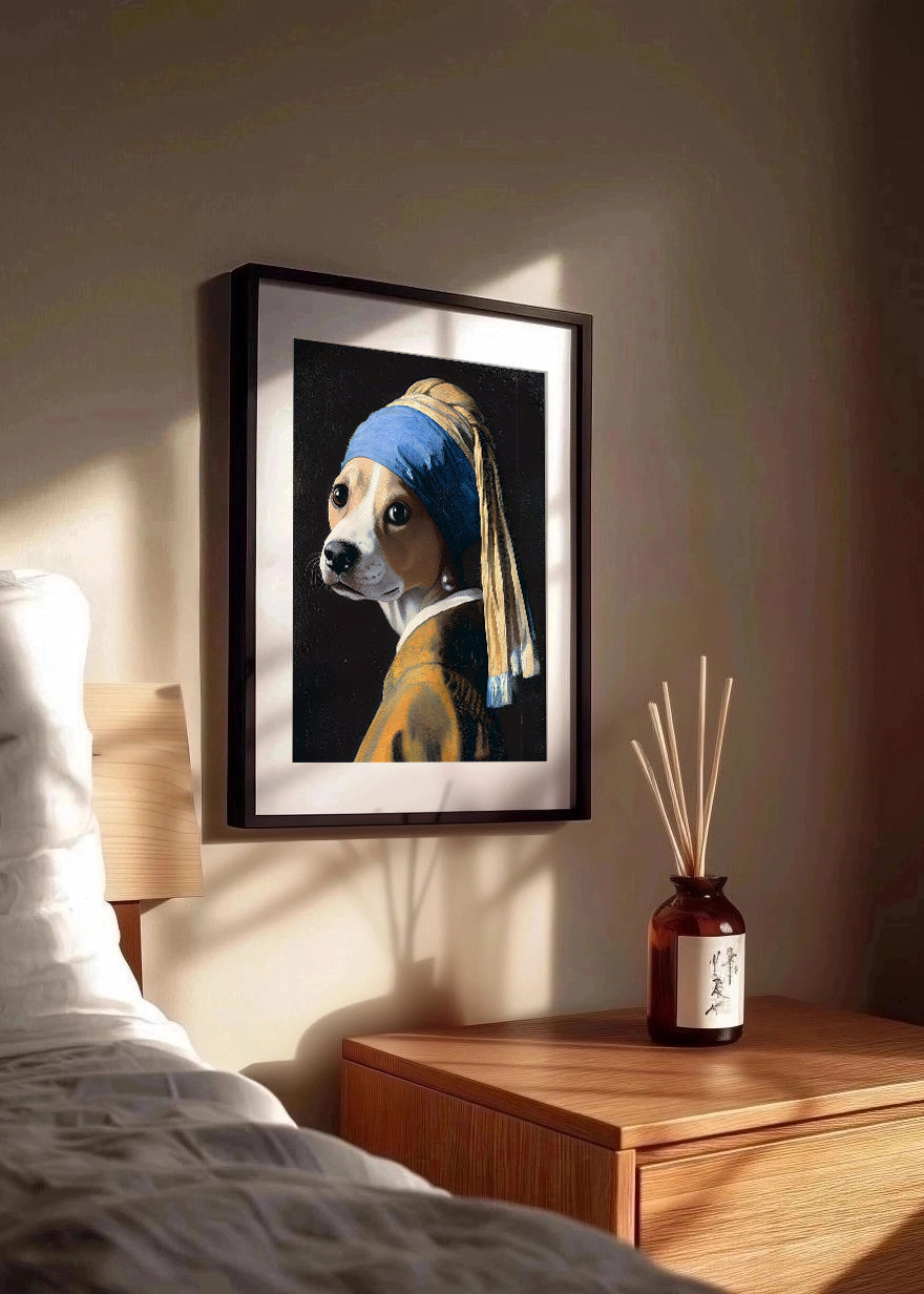 Cuadro ​La joven de la perla - Beagle
