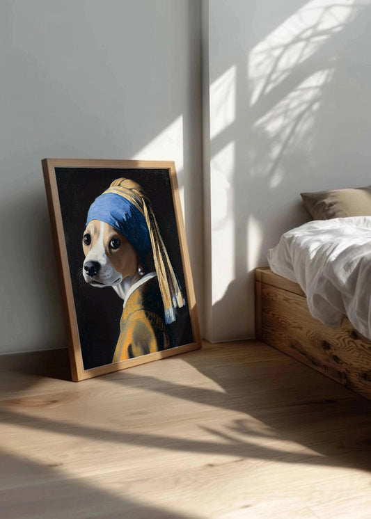 Cuadro ​La joven de la perla - Beagle