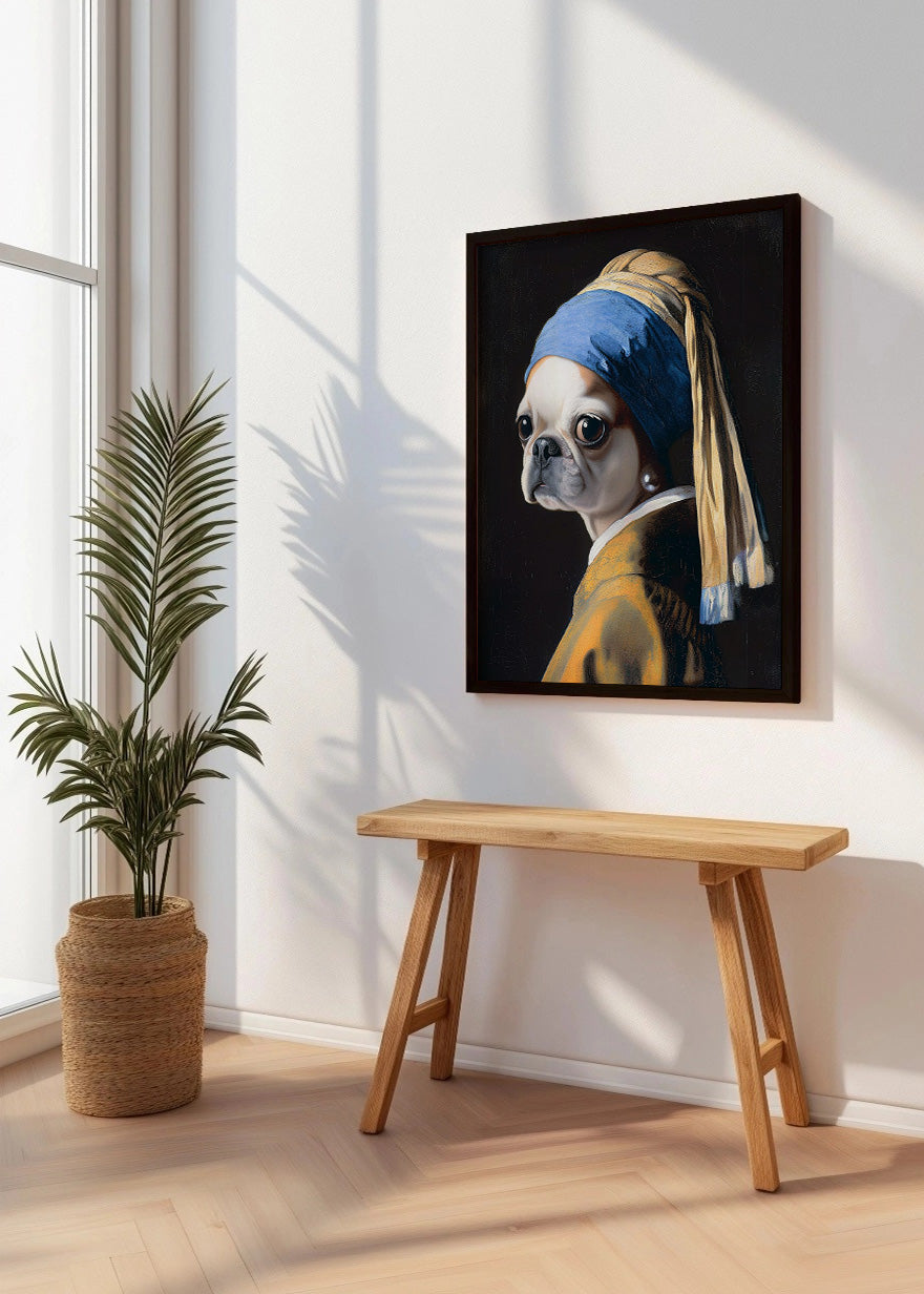 Cuadro ​La joven de la perla - Pug