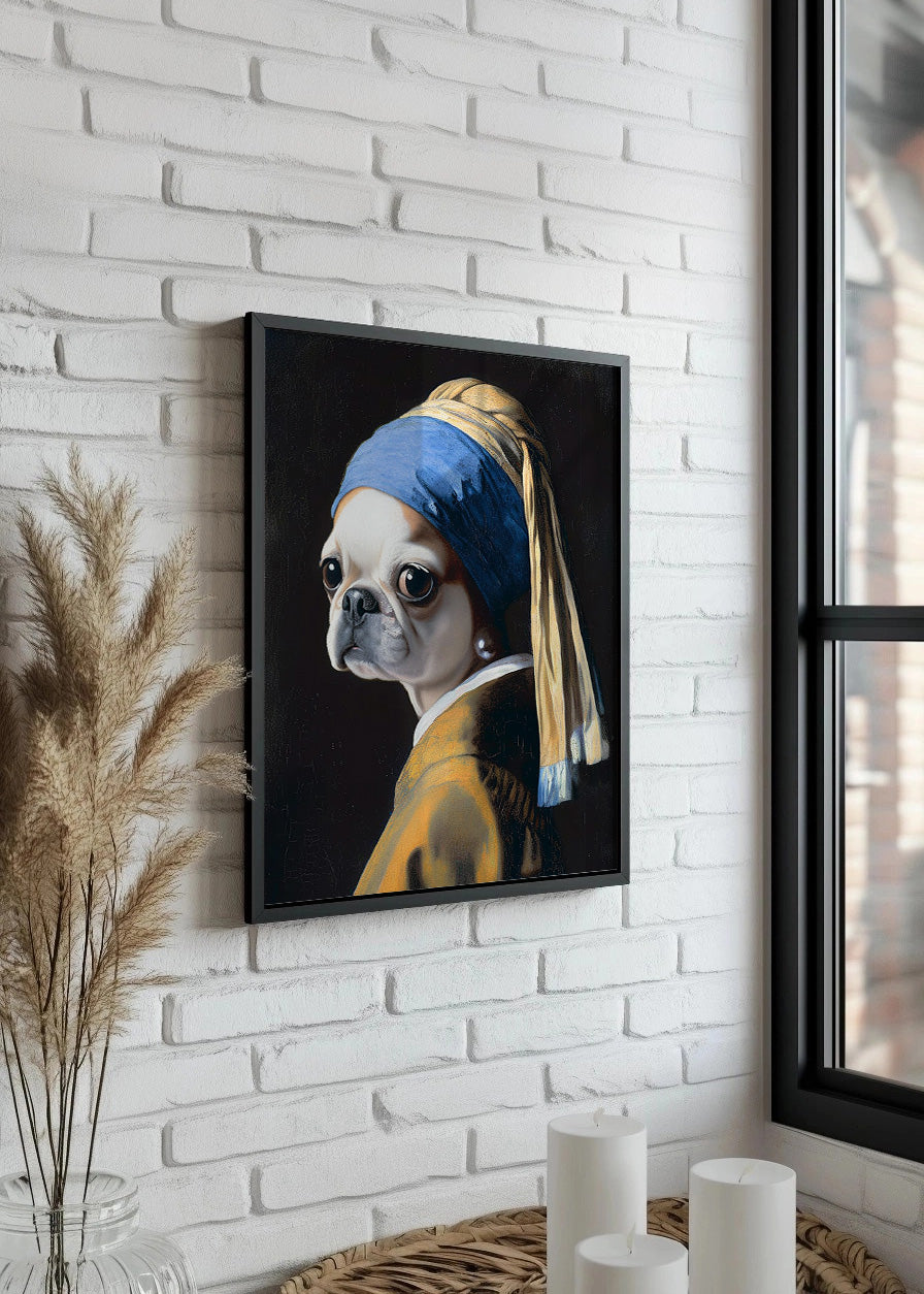 Cuadro ​La joven de la perla - Pug
