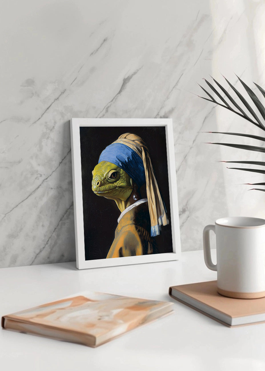 Cuadro ​La joven de la perla Reptiliana