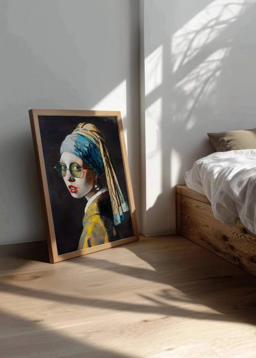 Cuadro ​La joven de la perla maquillada