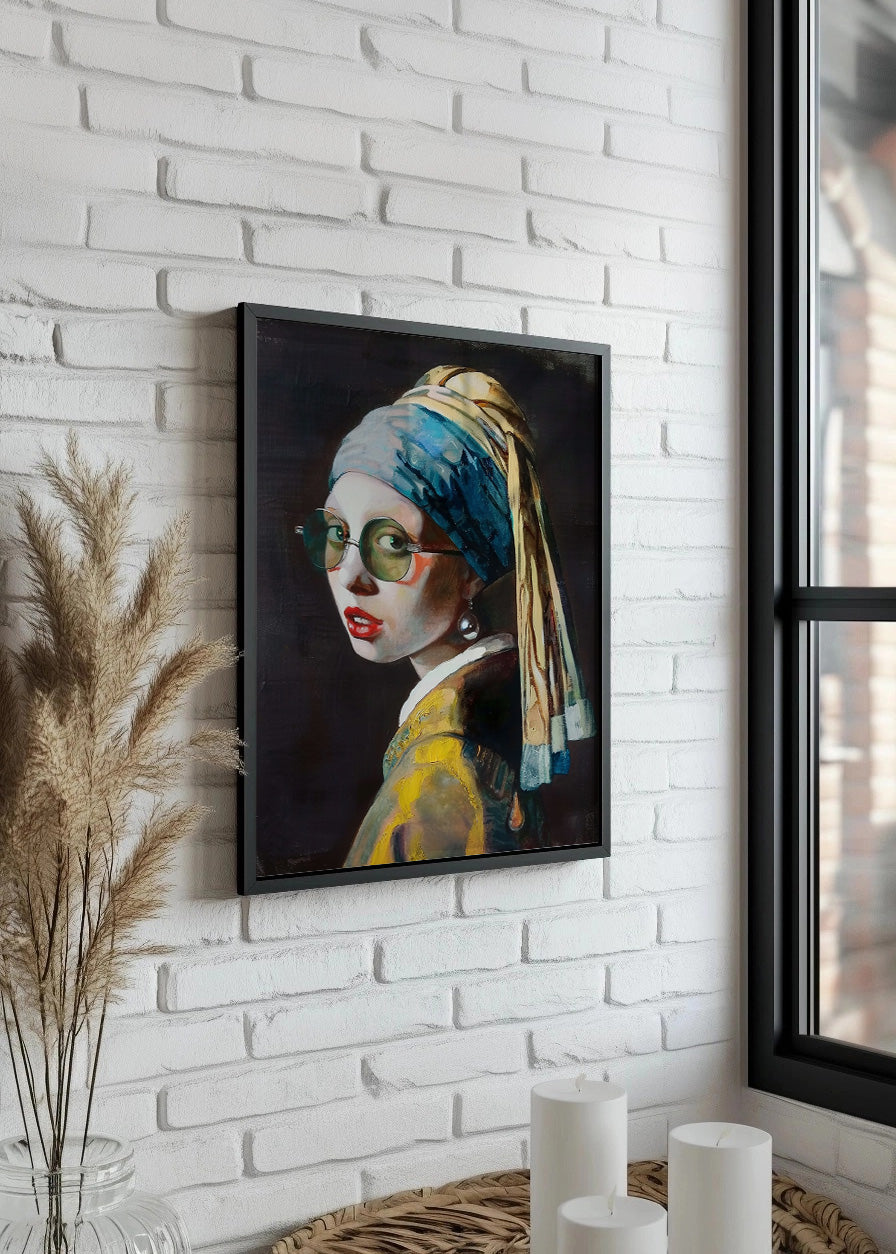 Cuadro ​La joven de la perla maquillada